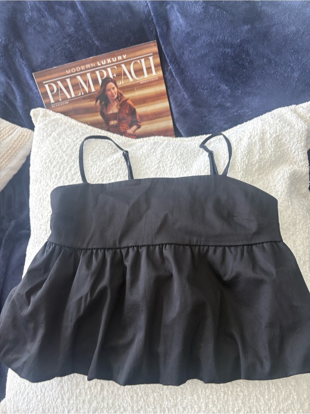 Abound Black Bubble Hem Cami Top